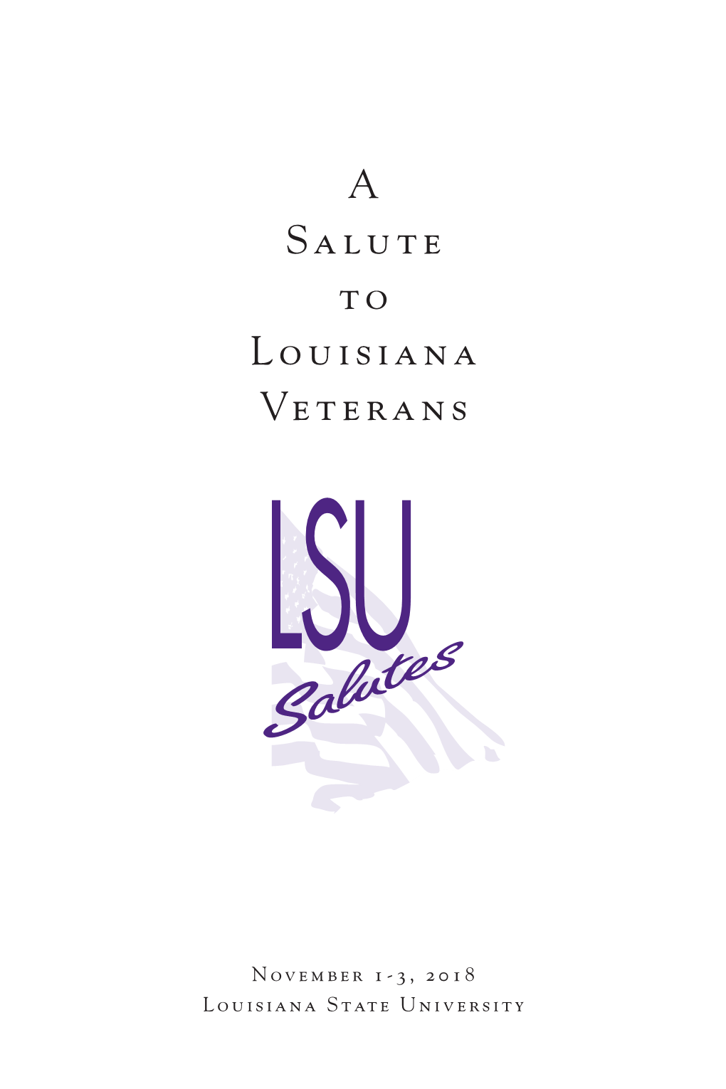 A Salute to Louisiana Veterans