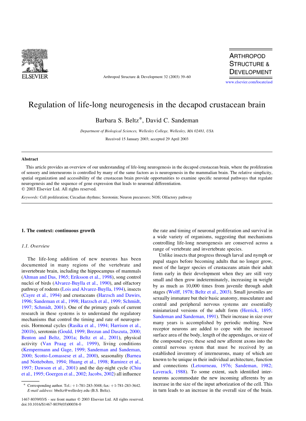 Regulation of Life-Long Neurogenesis in the Decapod Crustacean Brain