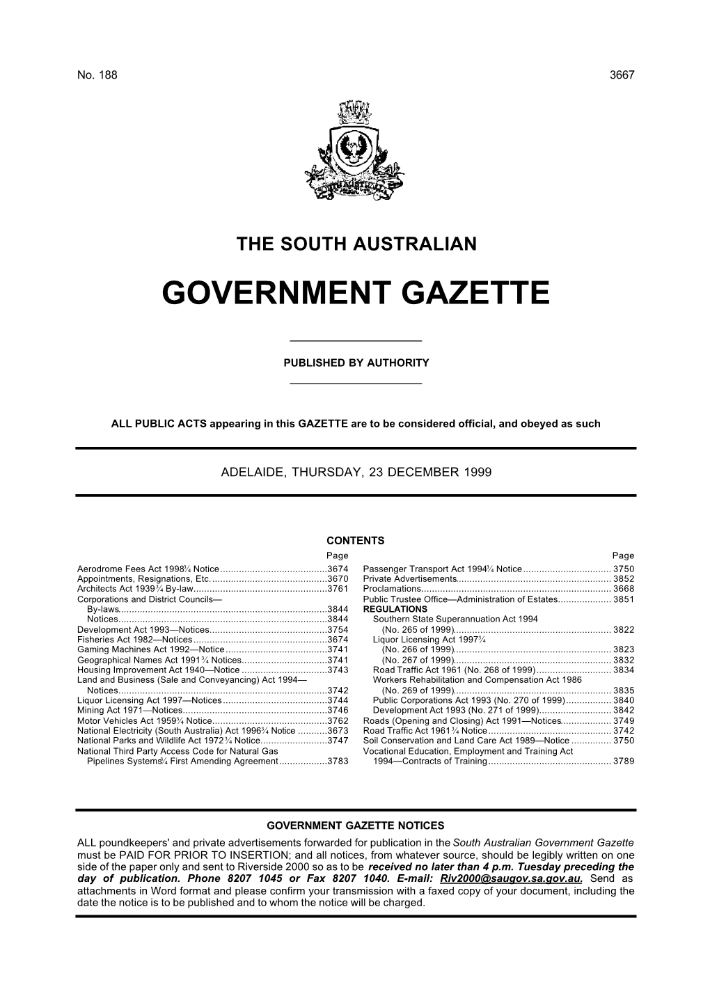 Government Gazette