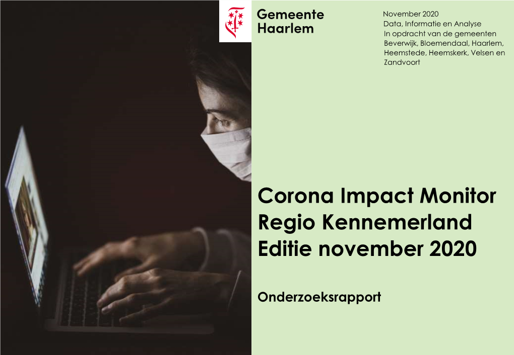 Corona Impactmonitor Regio Kennemerland November 2020