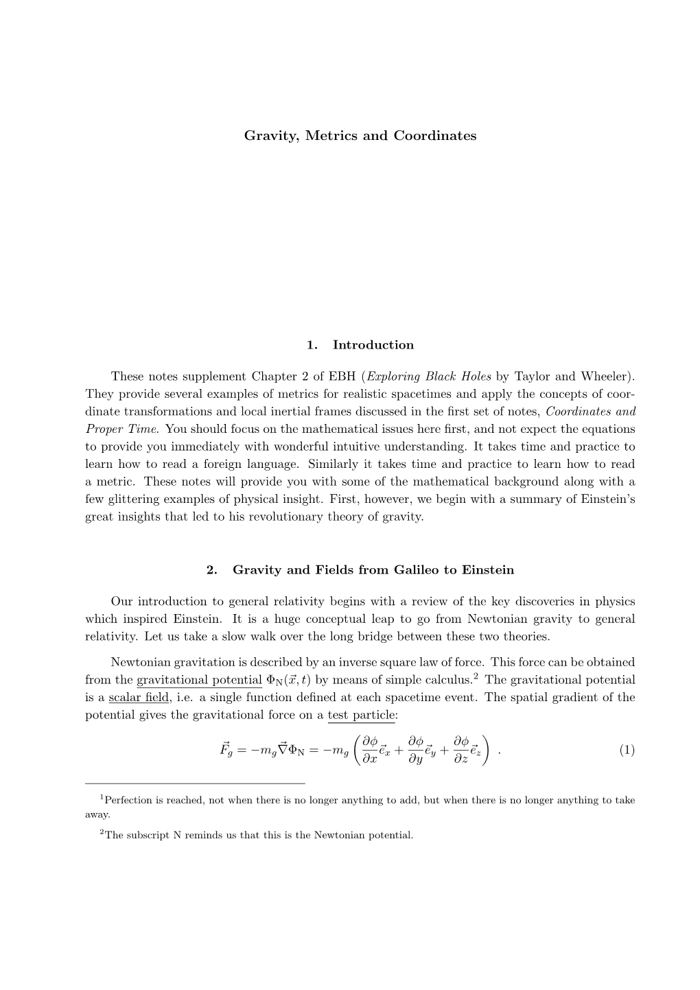 Gravity, Metrics and Coordinates