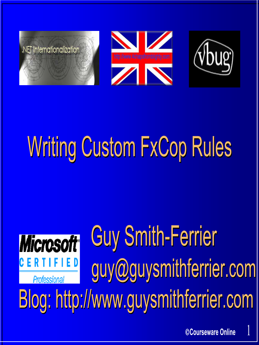 Writing Custom Fxcop Rules Guy Smith-Ferrier