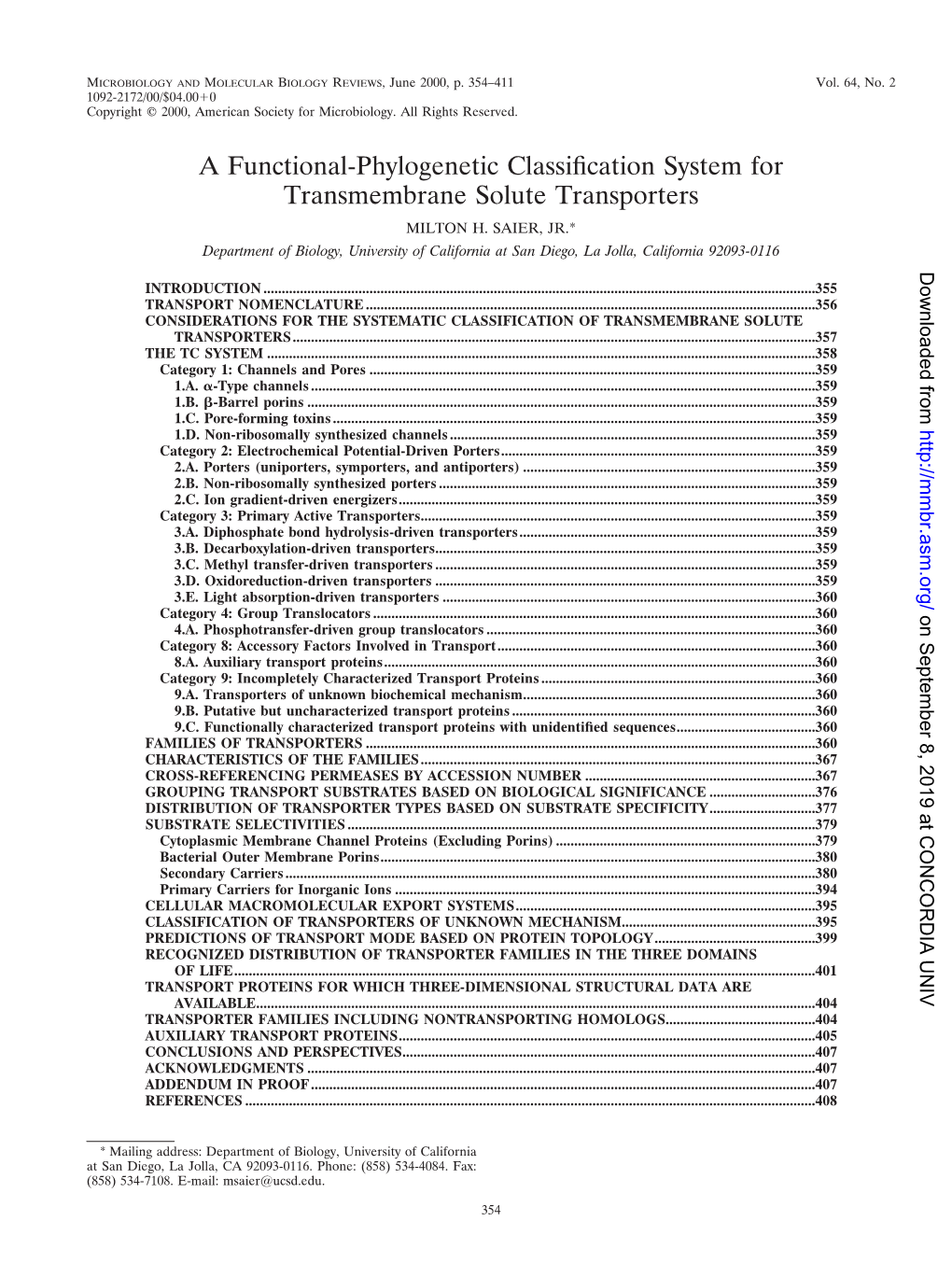 A Functional-Phylogenetic Classification System For