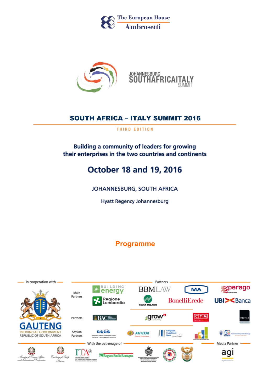 South Africa-Italy Summit 2016