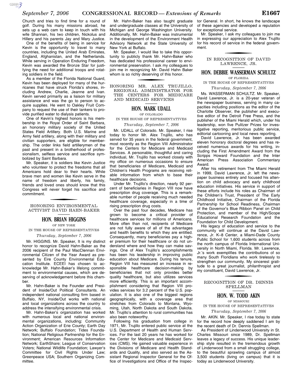 CONGRESSIONAL RECORD— Extensions of Remarks E1667 HON