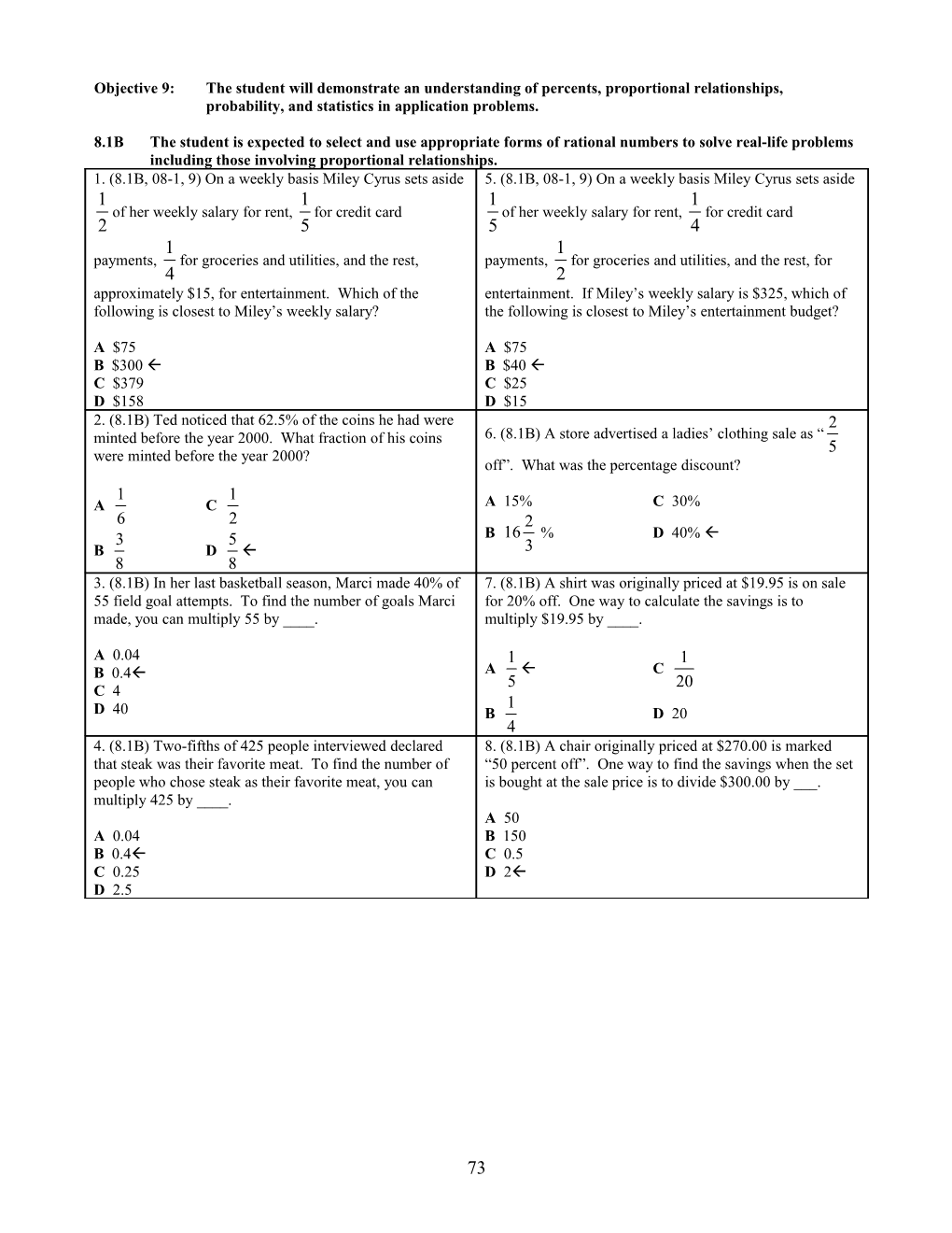 8.11A the Student Is Expected to Find the Probabilities of Dependent and Independent Events