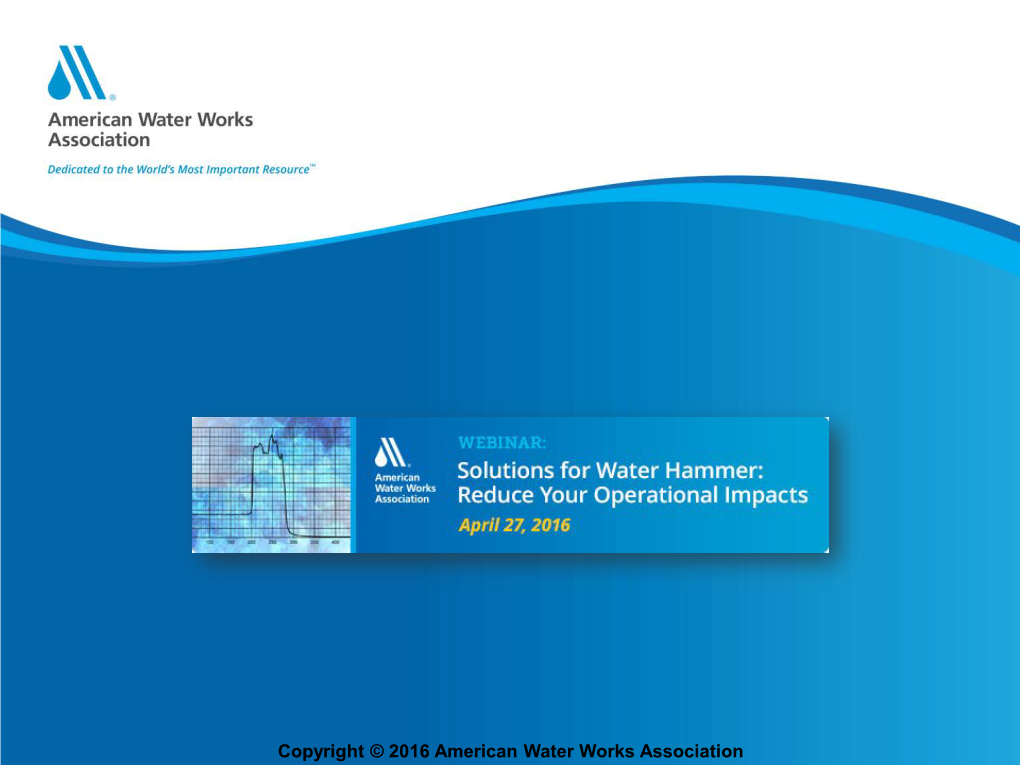 Solutions for Water Hammer