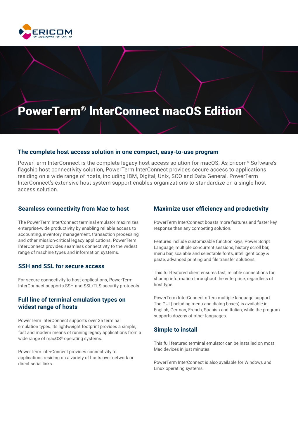 Powerterm® Lnterconnect Macos Edition