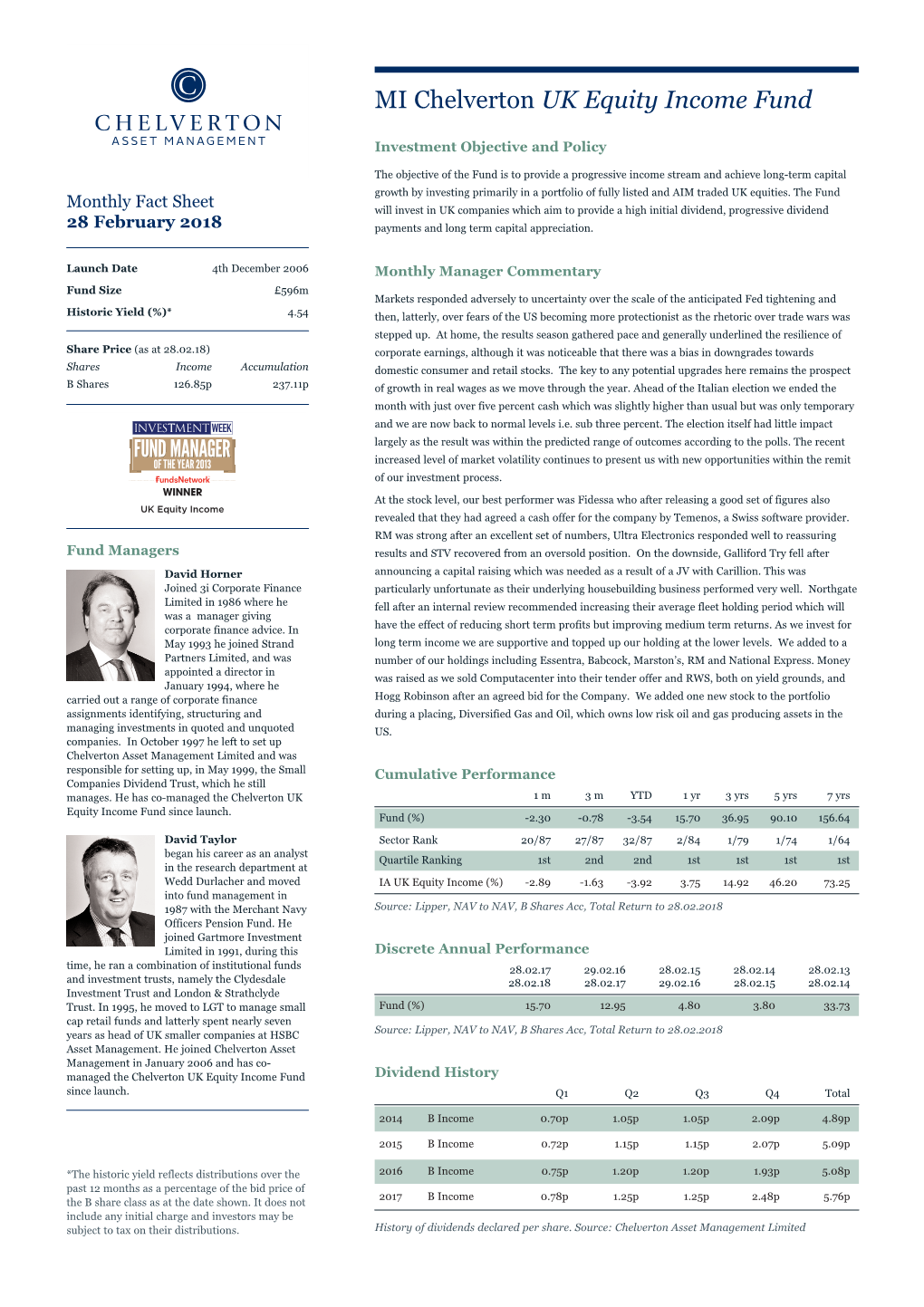 MI Chelverton UK Equity Income Fund