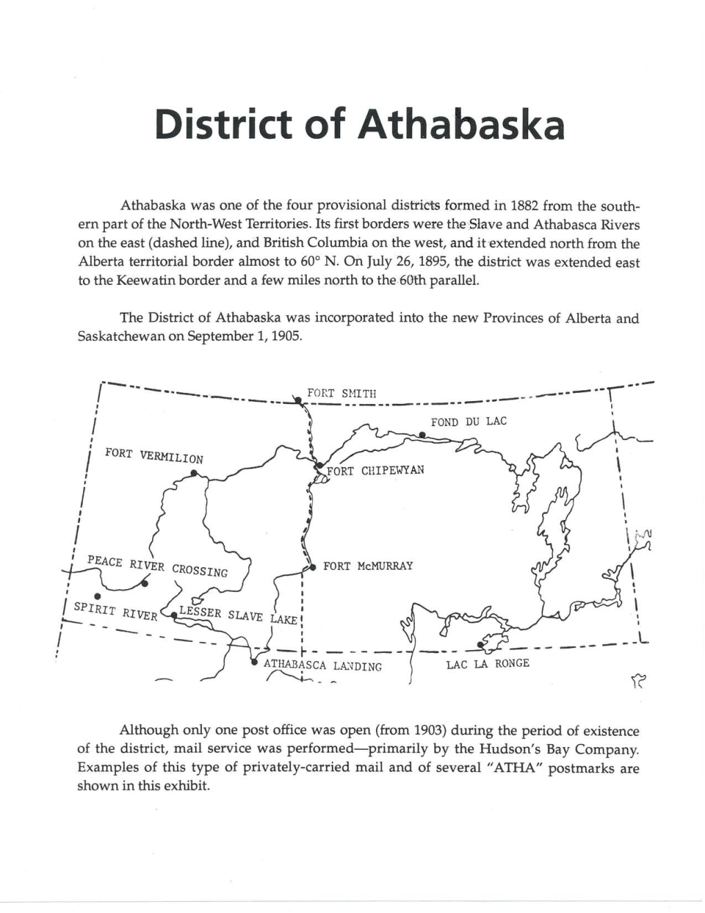 District of Athabaska