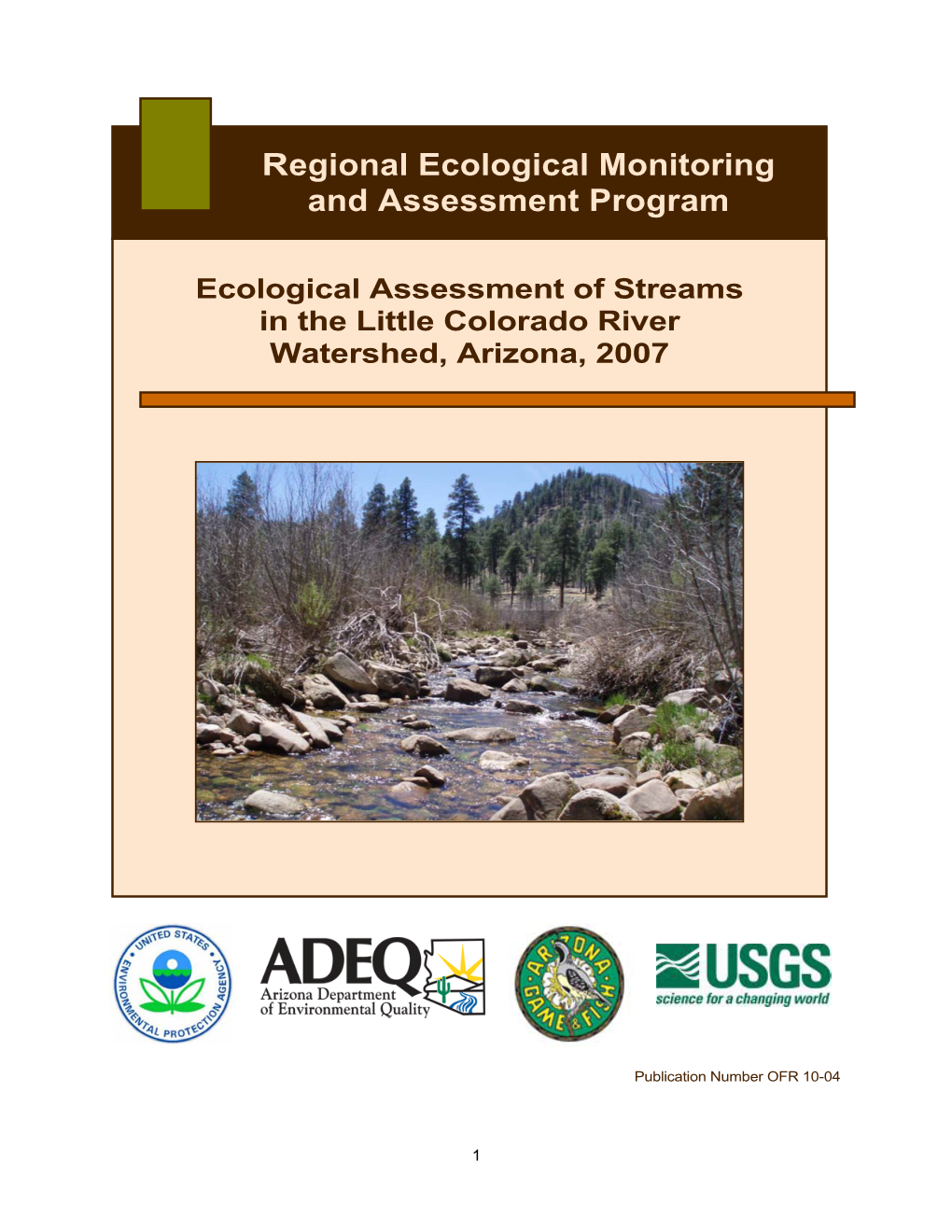 Ecological Assessment of Streams in the Little Colorado River Watershed, Arizona, 2007