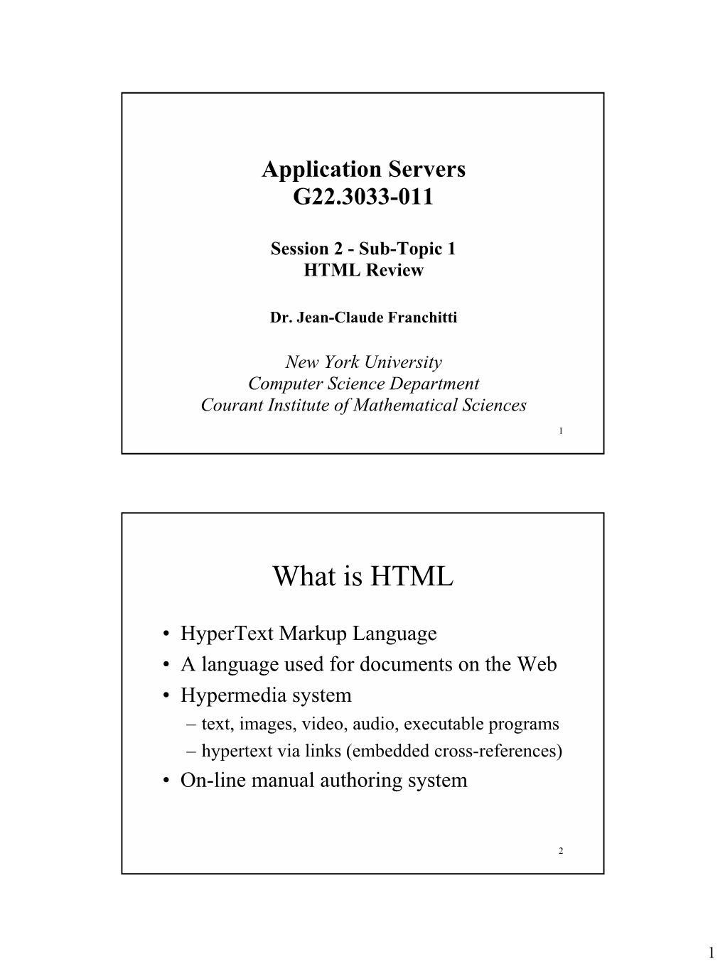Session 2 - Sub-Topic 1 HTML Review
