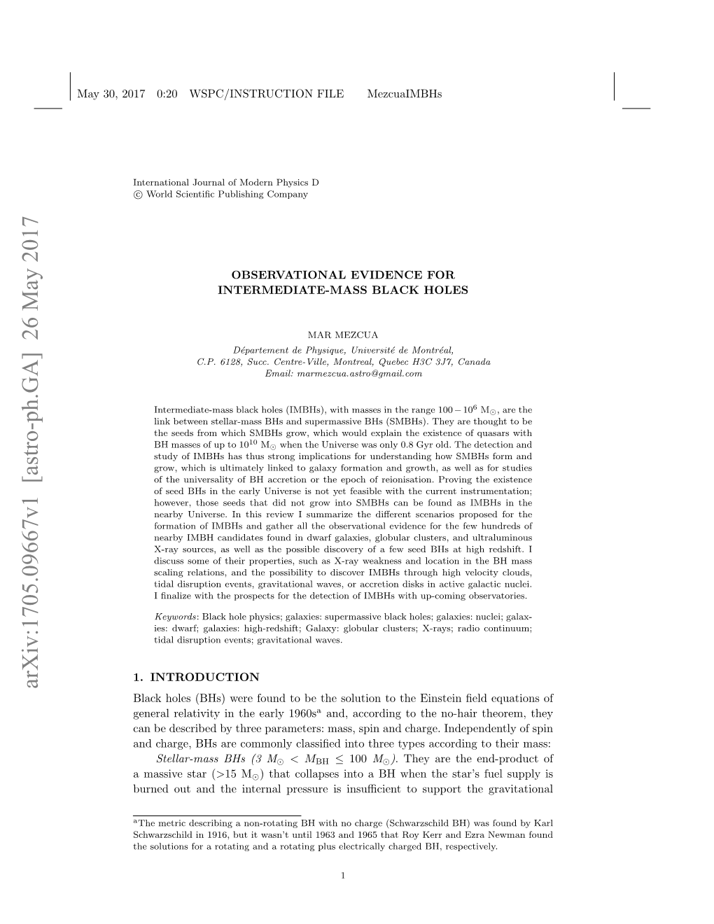 Arxiv:1705.09667V1 [Astro-Ph.GA] 26 May 2017