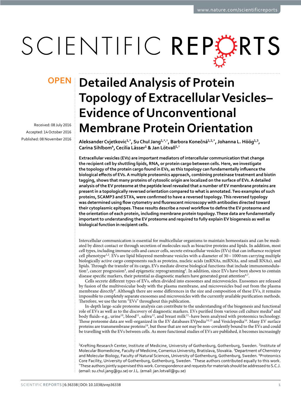 Detailed Analysis of Protein Topology of Extracellular Vesicles–Evidence