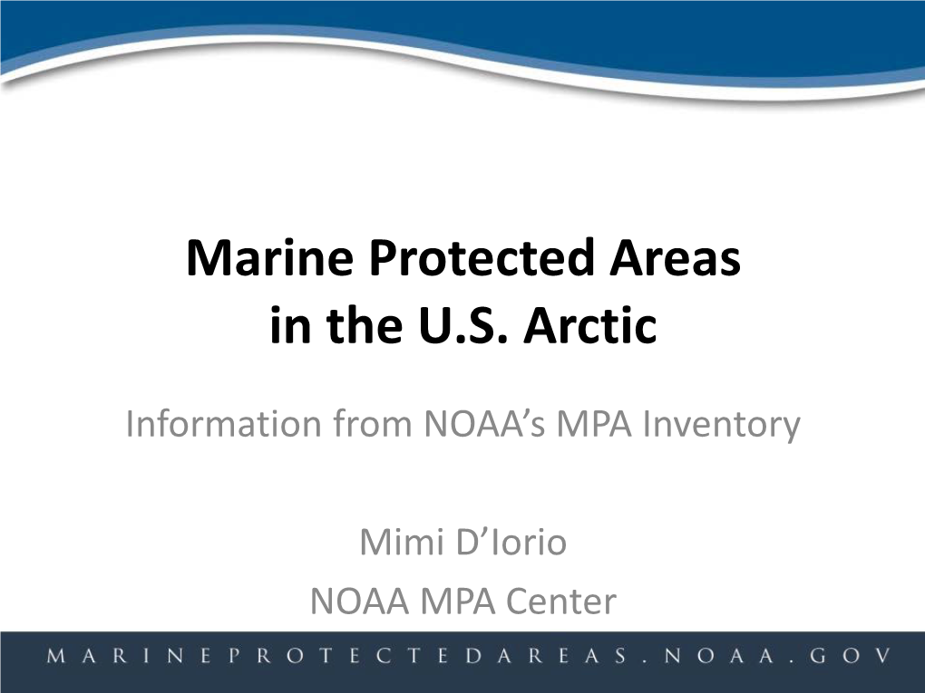 Mpas in the US Arctic – D'iorio