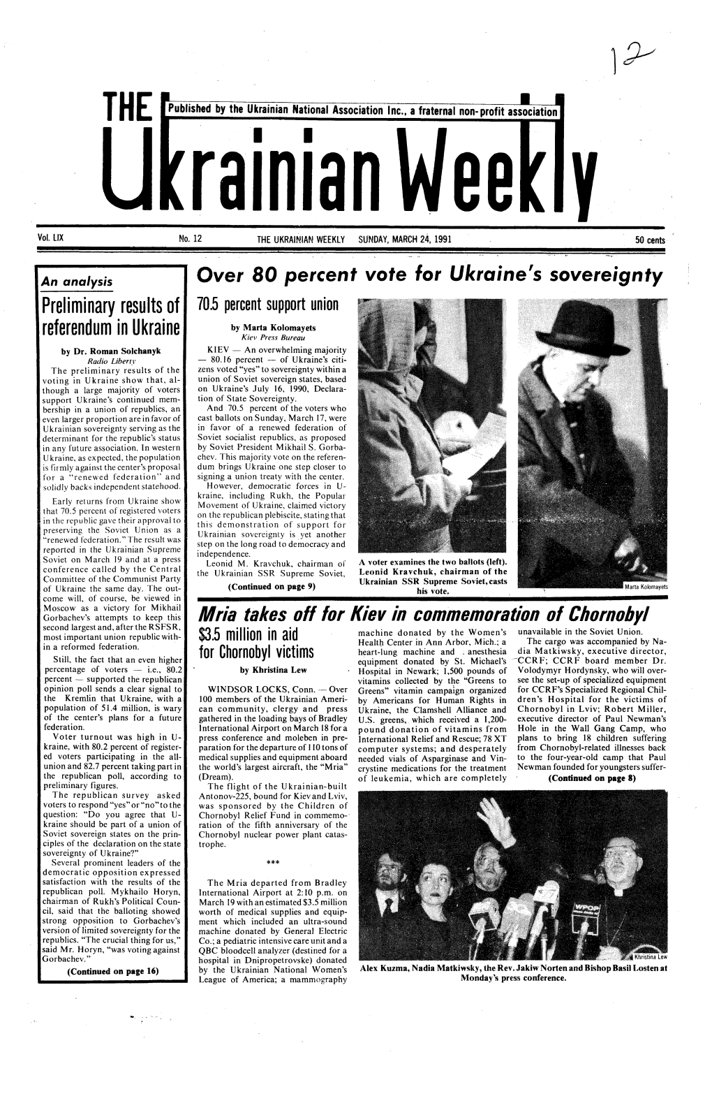 The Ukrainian Weekly 1991, No.12