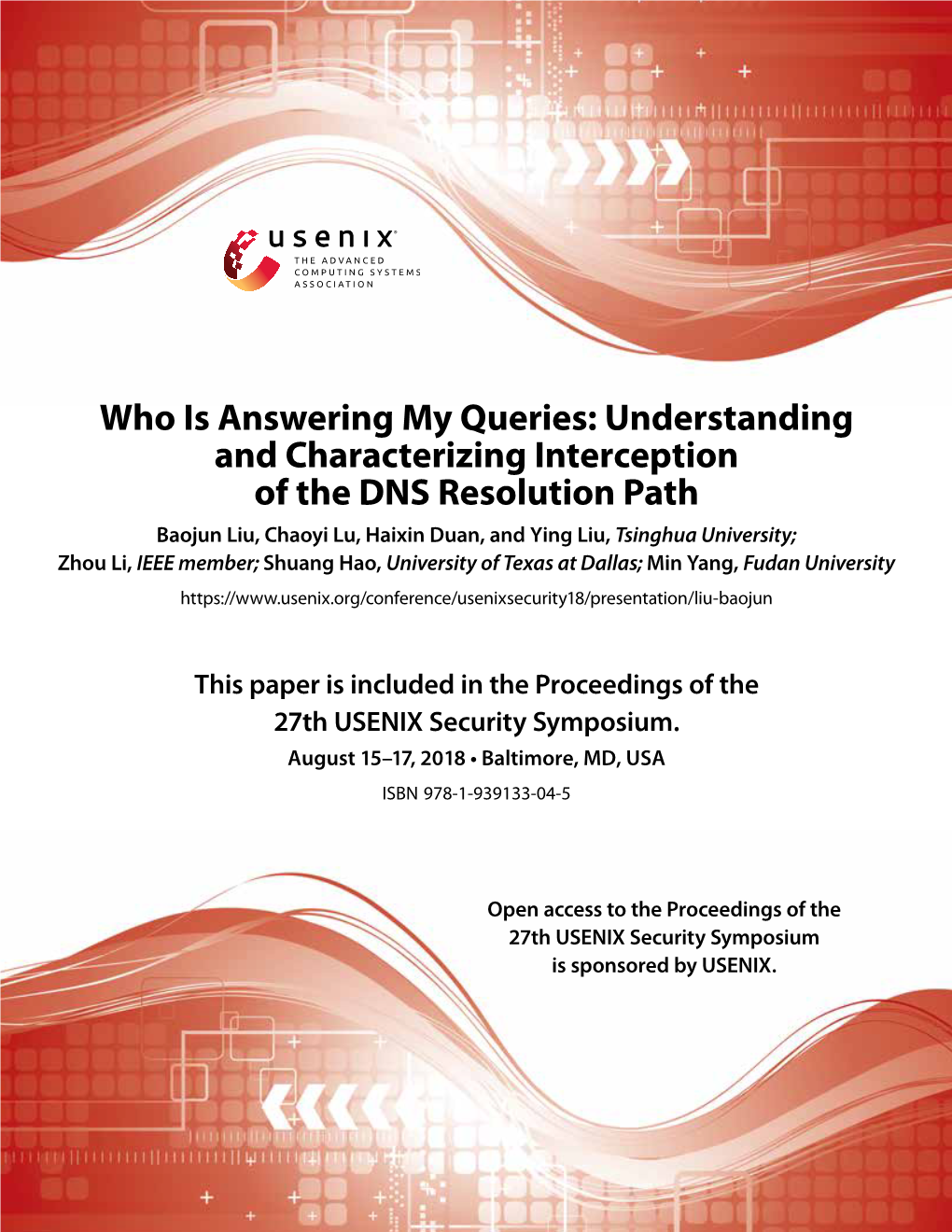 Understanding and Characterizing Interception of the DNS Resolution
