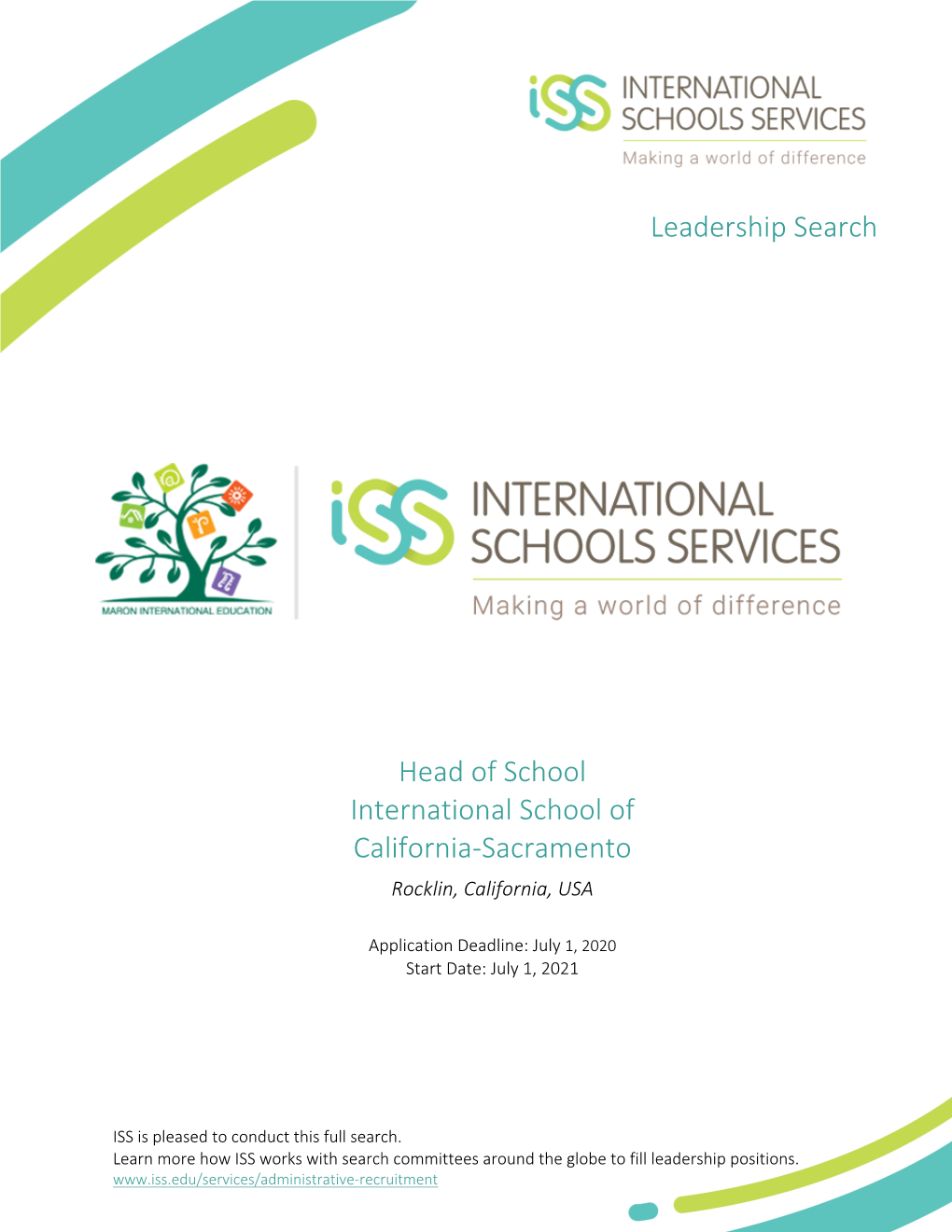 Head of School International School of California-Sacramento Rocklin, California, USA