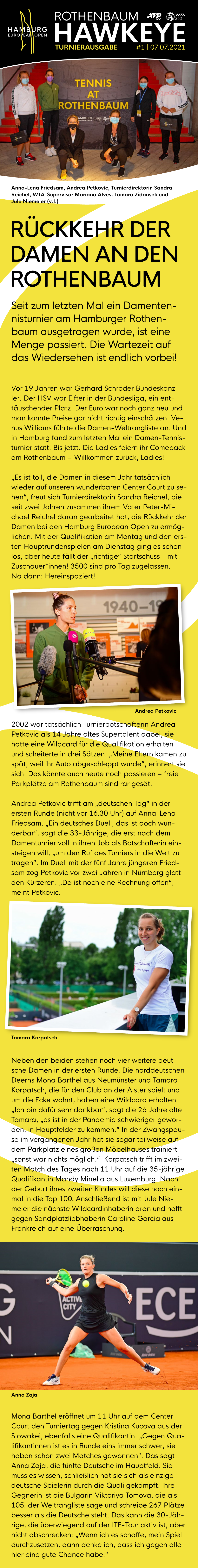 Rothenbaum Hawkeye Turnierausgabe #1 | 07.07.2021