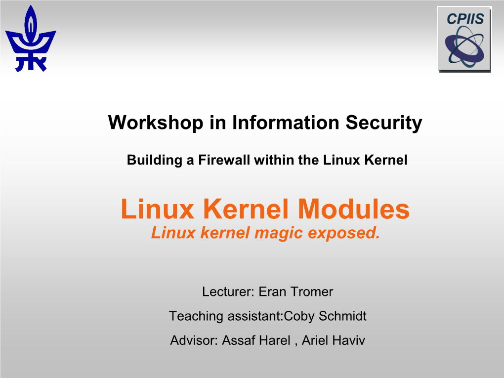 Linux Kernel Modules Linux Kernel Magic Exposed