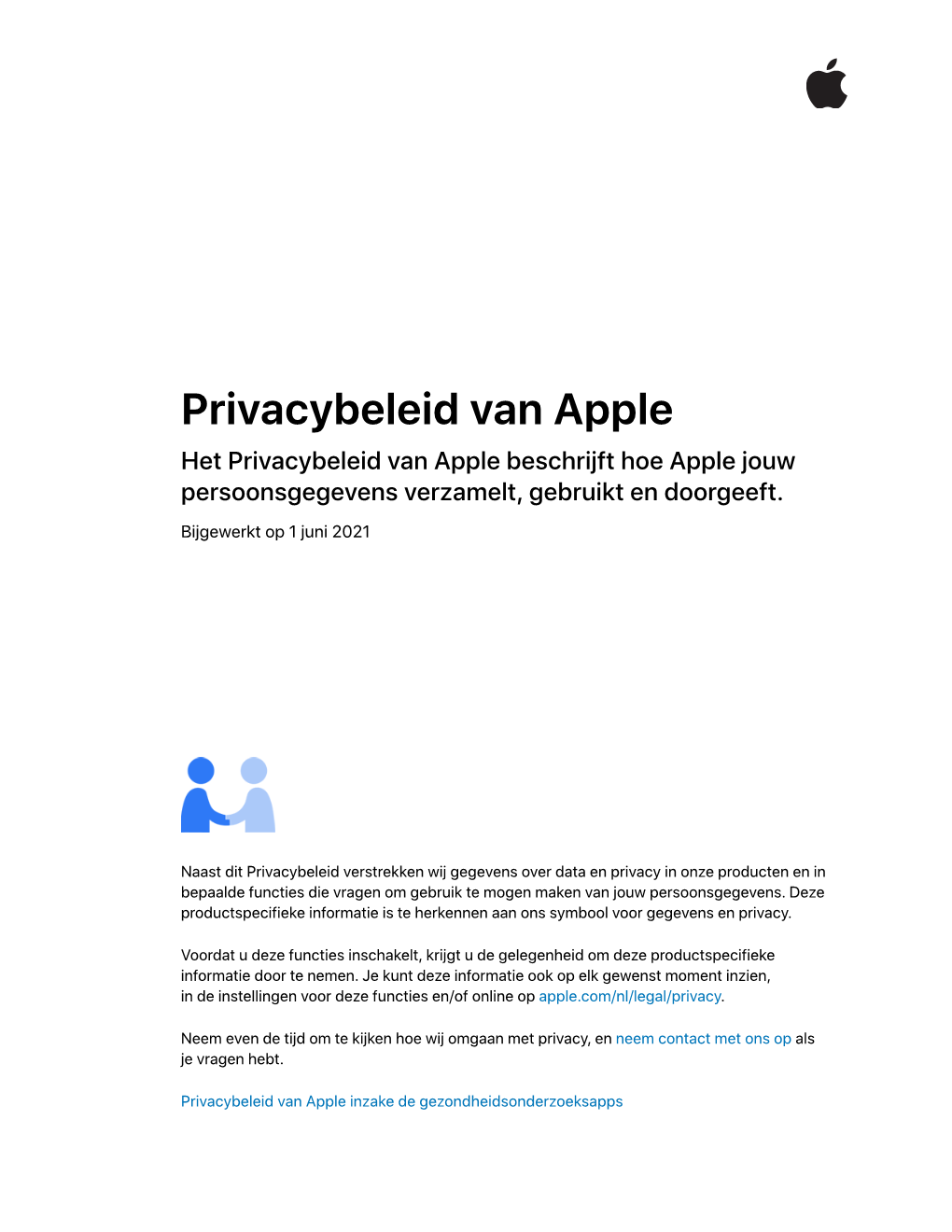 Privacybeleid Van Apple Het Privacybeleid Van Apple Beschrijft Hoe Apple Jouw Persoonsgegevens Verzamelt, Gebruikt En Doorgeeft