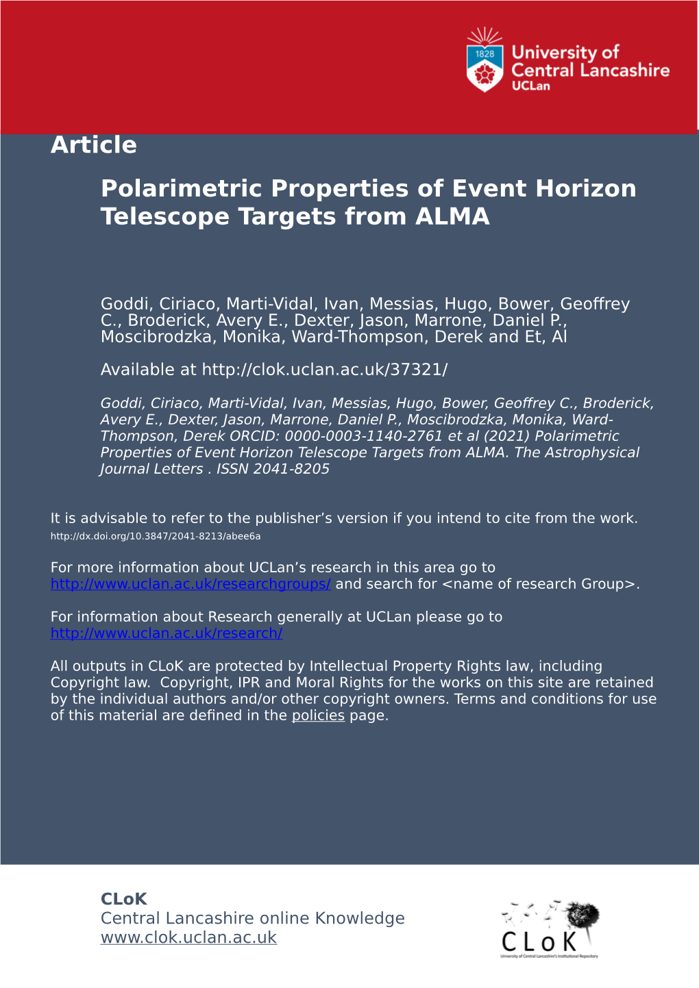 Polarimetric Properties of Event Horizon Telescope Targets from ALMA