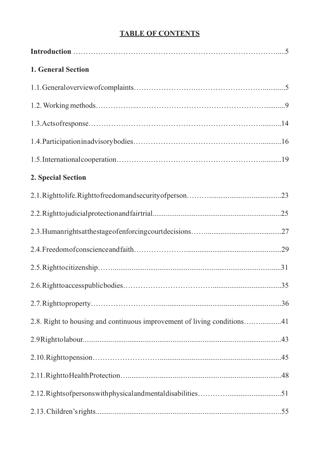 Table of Contents Introduction