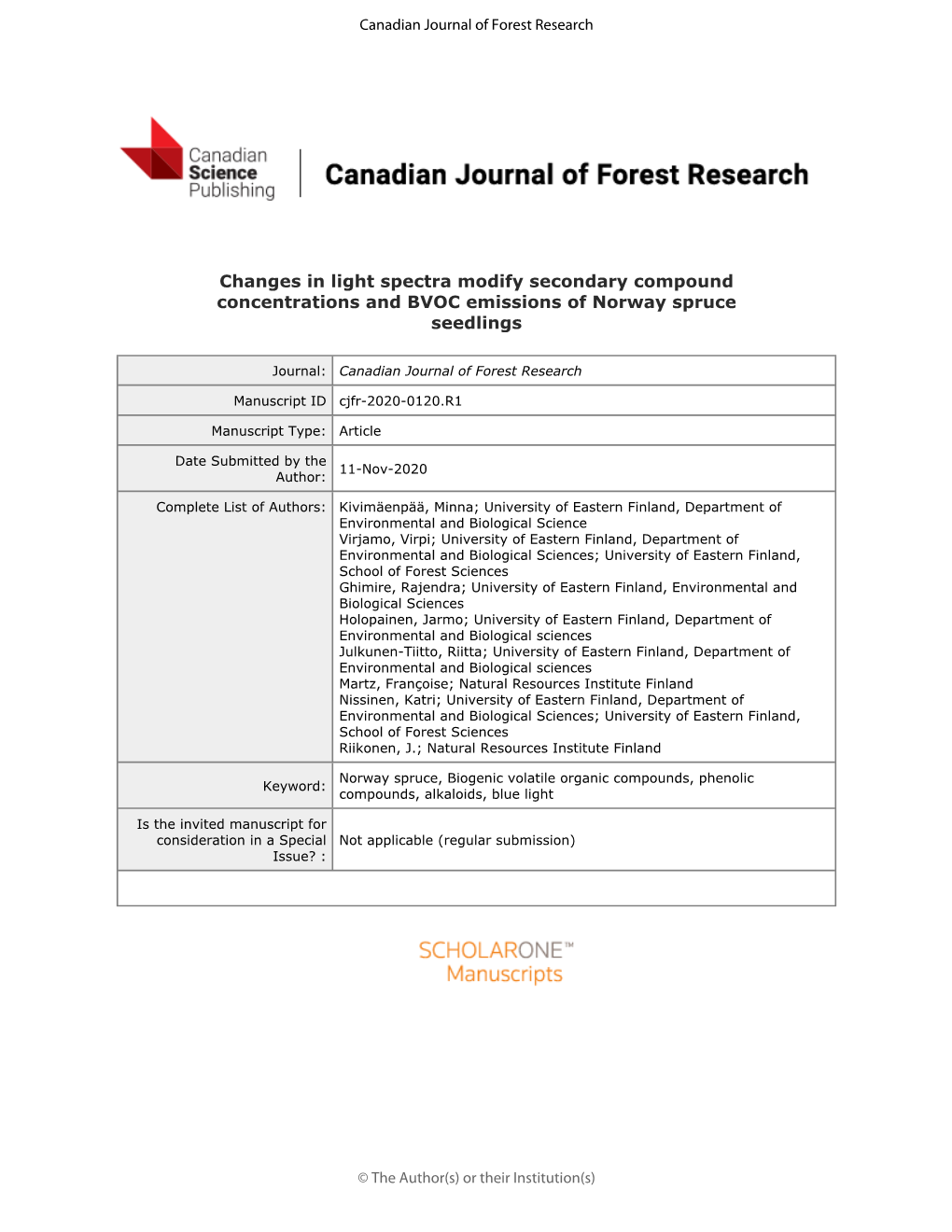 Changes in Light Spectra Modify Secondary Compound Concentrations and BVOC Emissions of Norway Spruce Seedlings