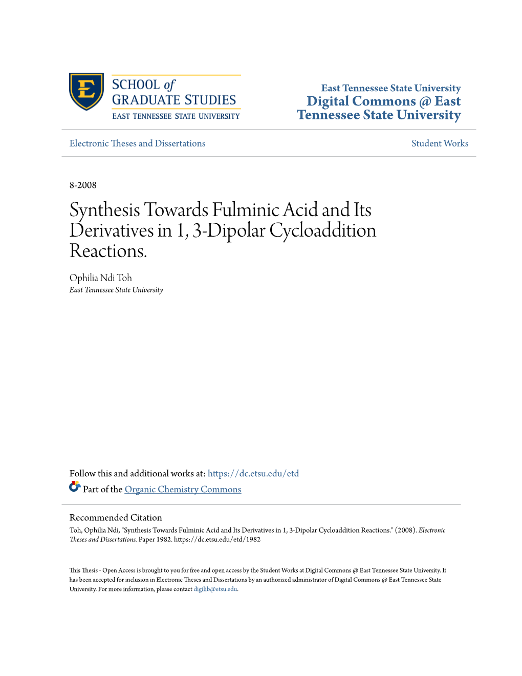 Synthesis Towards Fulminic Acid and Its Derivatives in 1, 3-Dipolar Cycloaddition Reactions