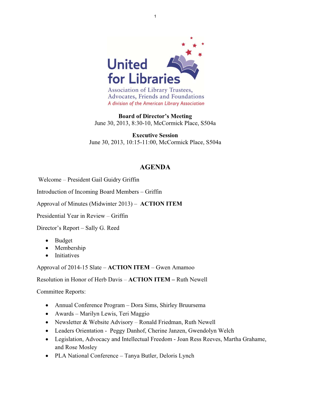 Annual Board Meeting Packet