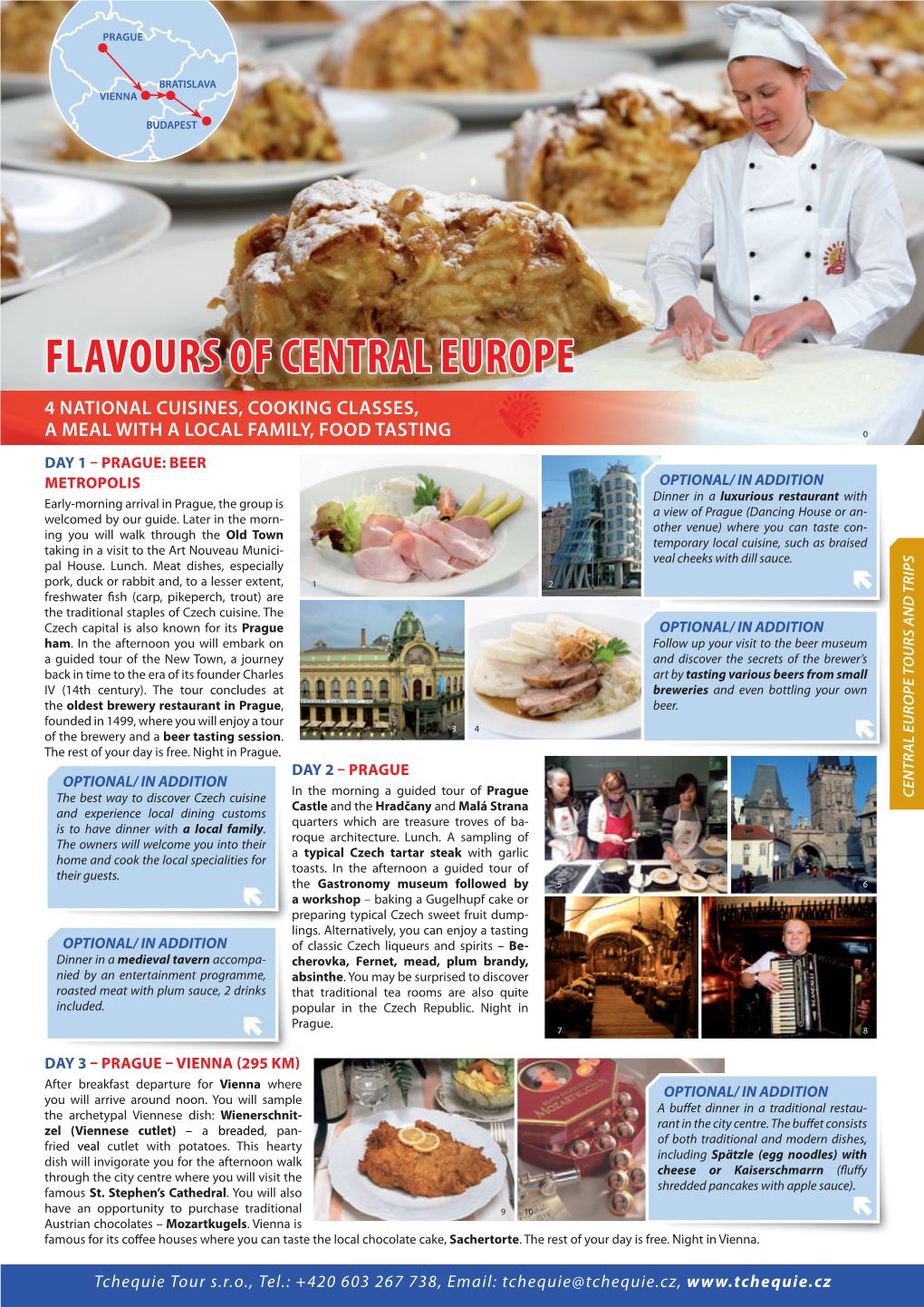 Flavours of Central Europe 16 4 National Cuisines, Cooking Classes