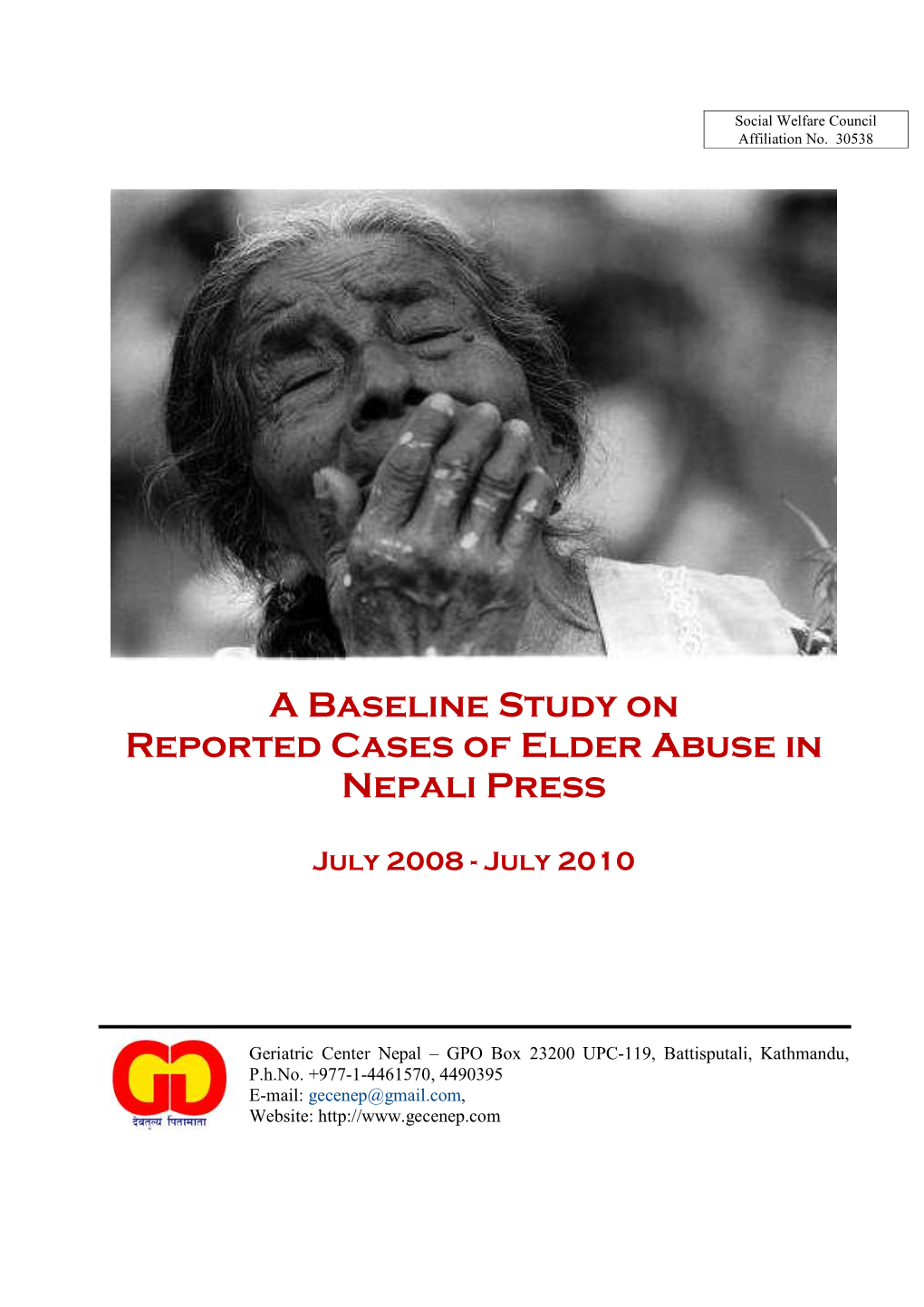 Baseline Study on Elder Abuse Reported in Nepali Press