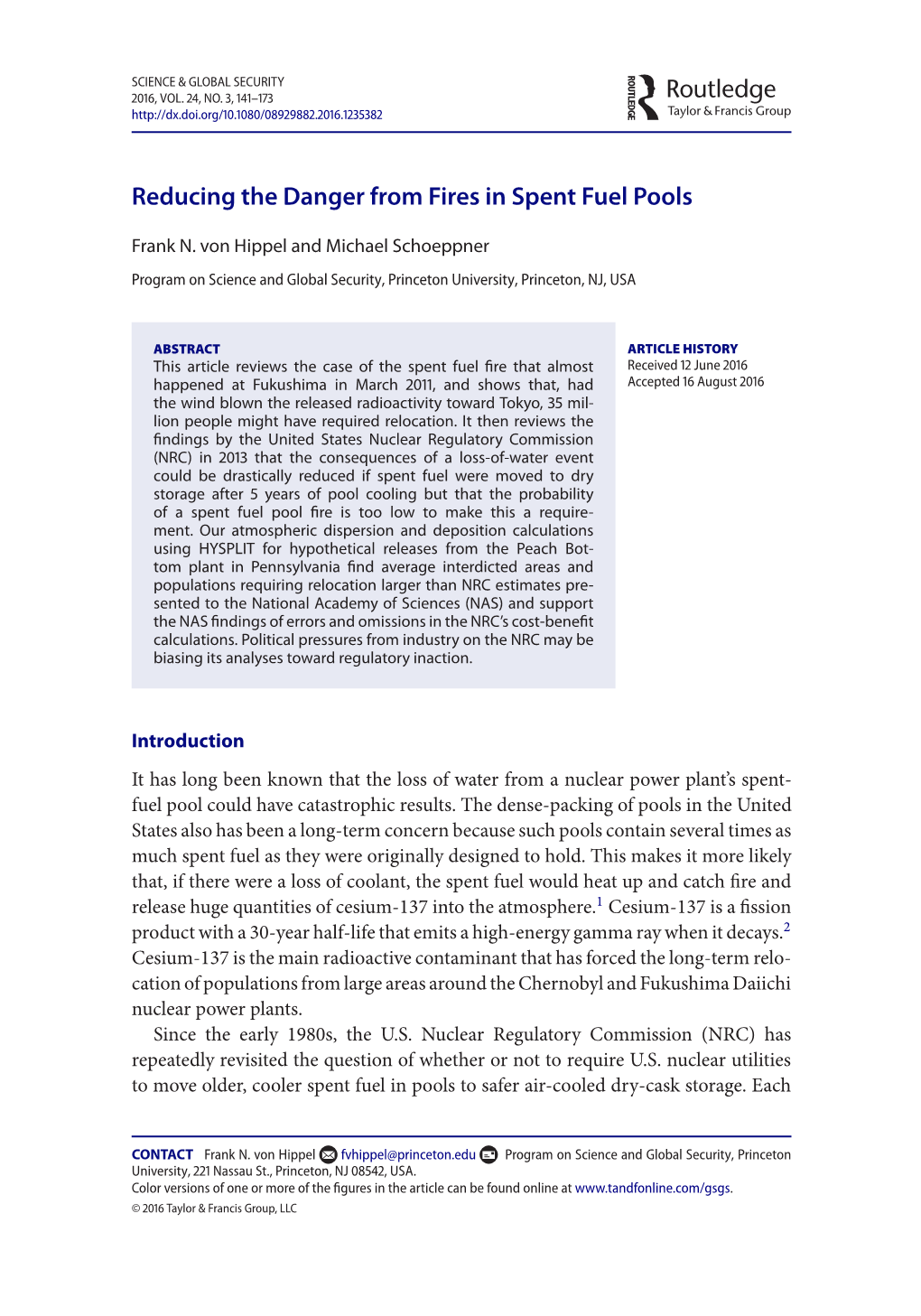 Reducing the Danger from Fires in Spent Fuel Pools