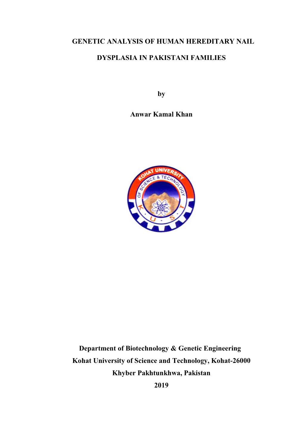 Genetic Analysis of Human Hereditary Nail Dysplasia in Pakistani Families