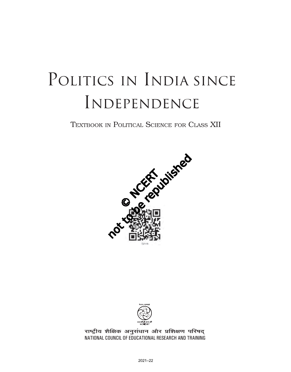 Politics in India Since Independence