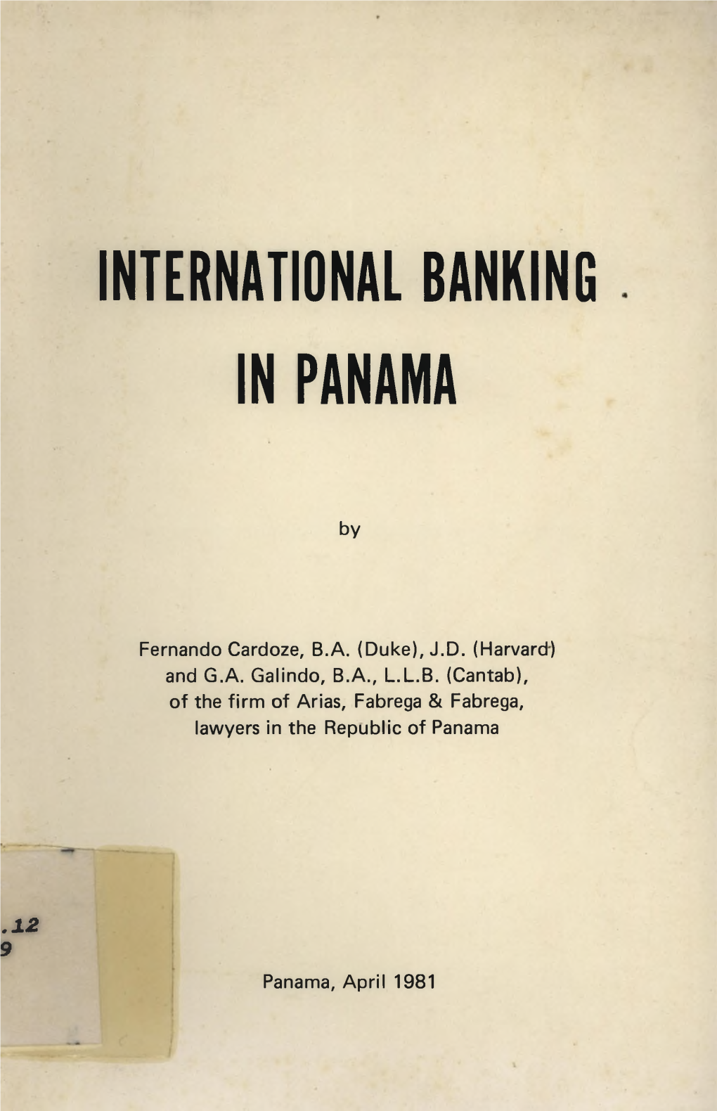 International Banking in Panama