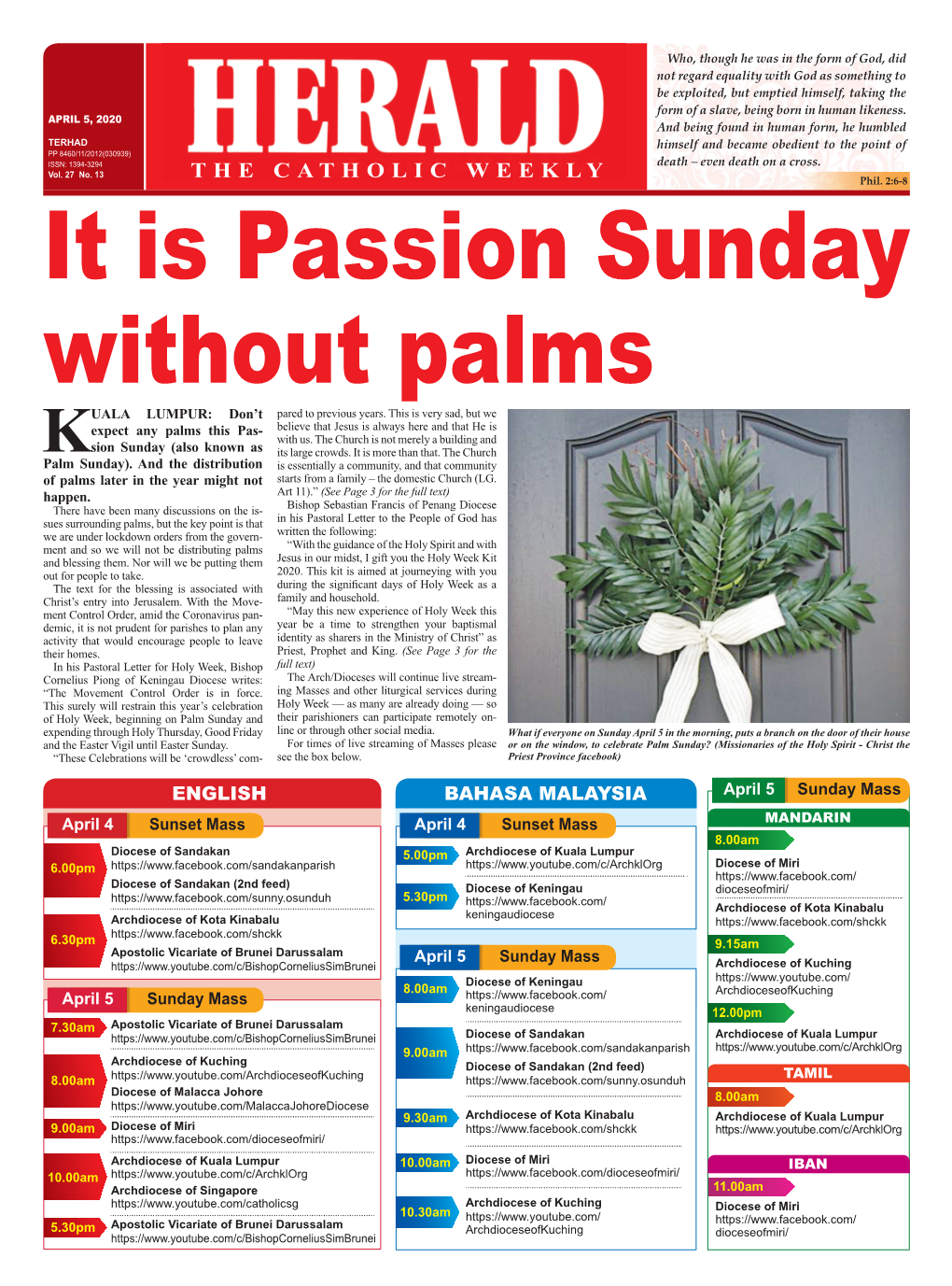 THE CATHOLIC WEEKLY Phil