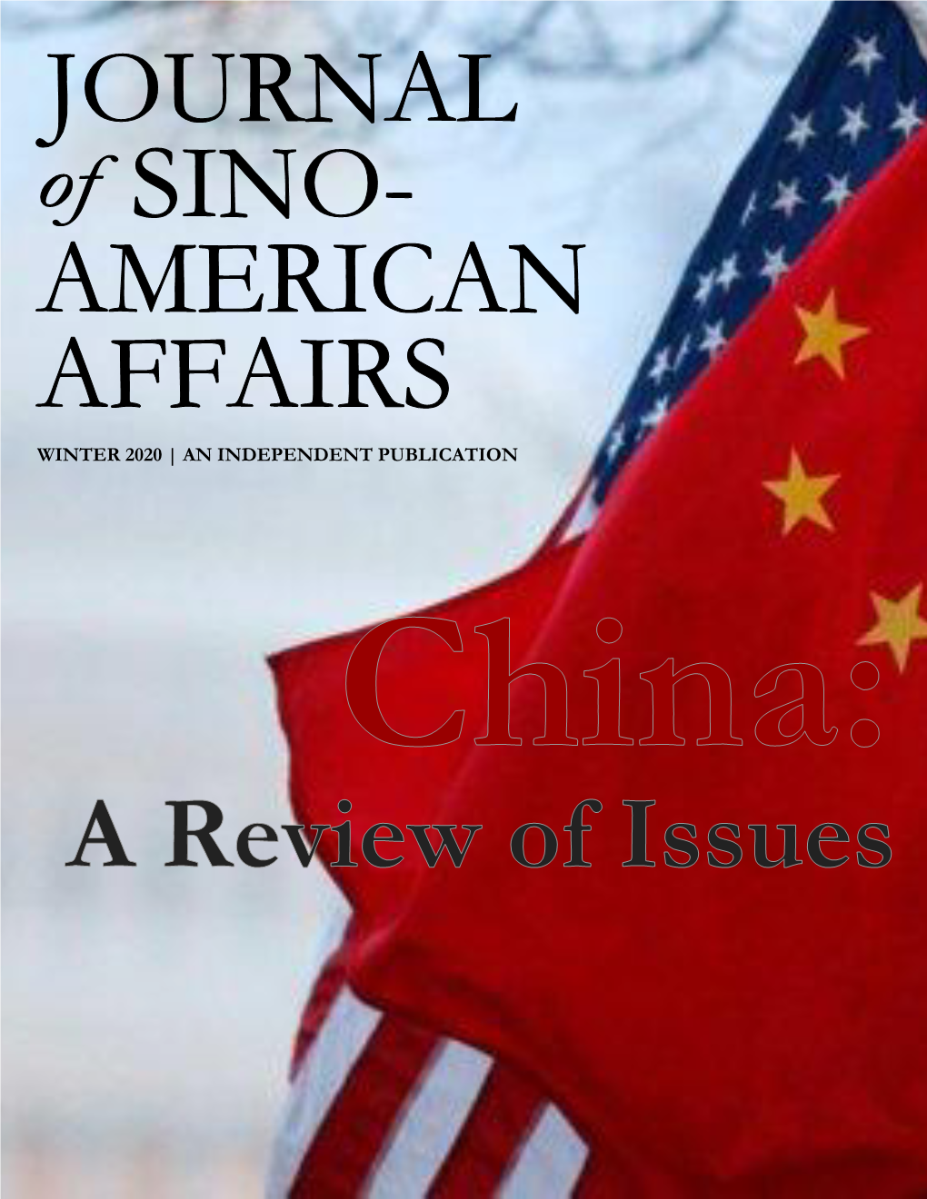 Journal of Sino-American Affairs Winter 2020