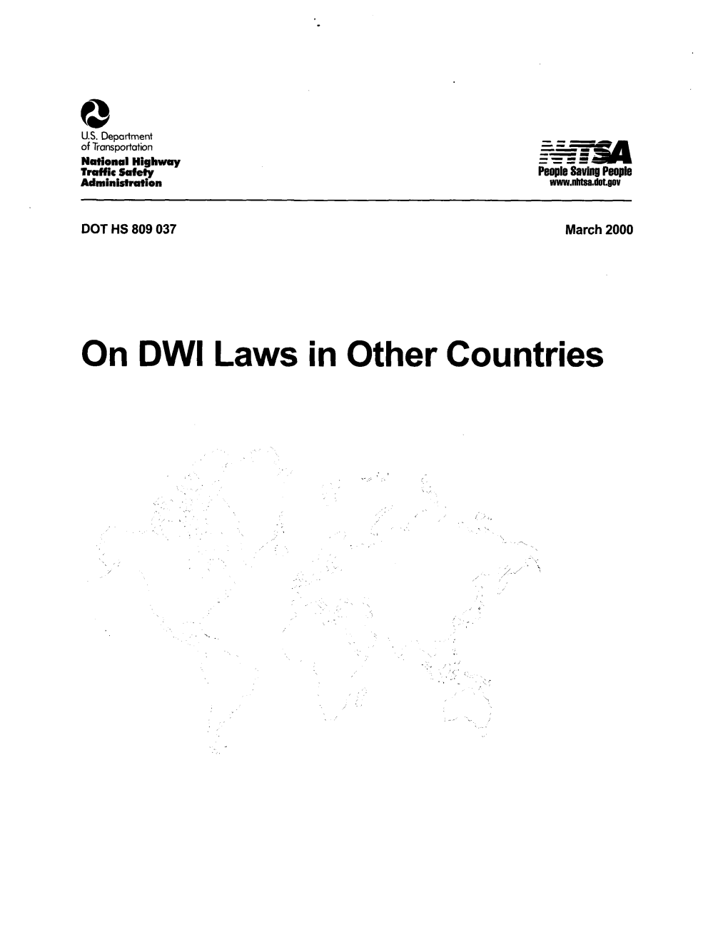 On DWI Laws in Other Countries *