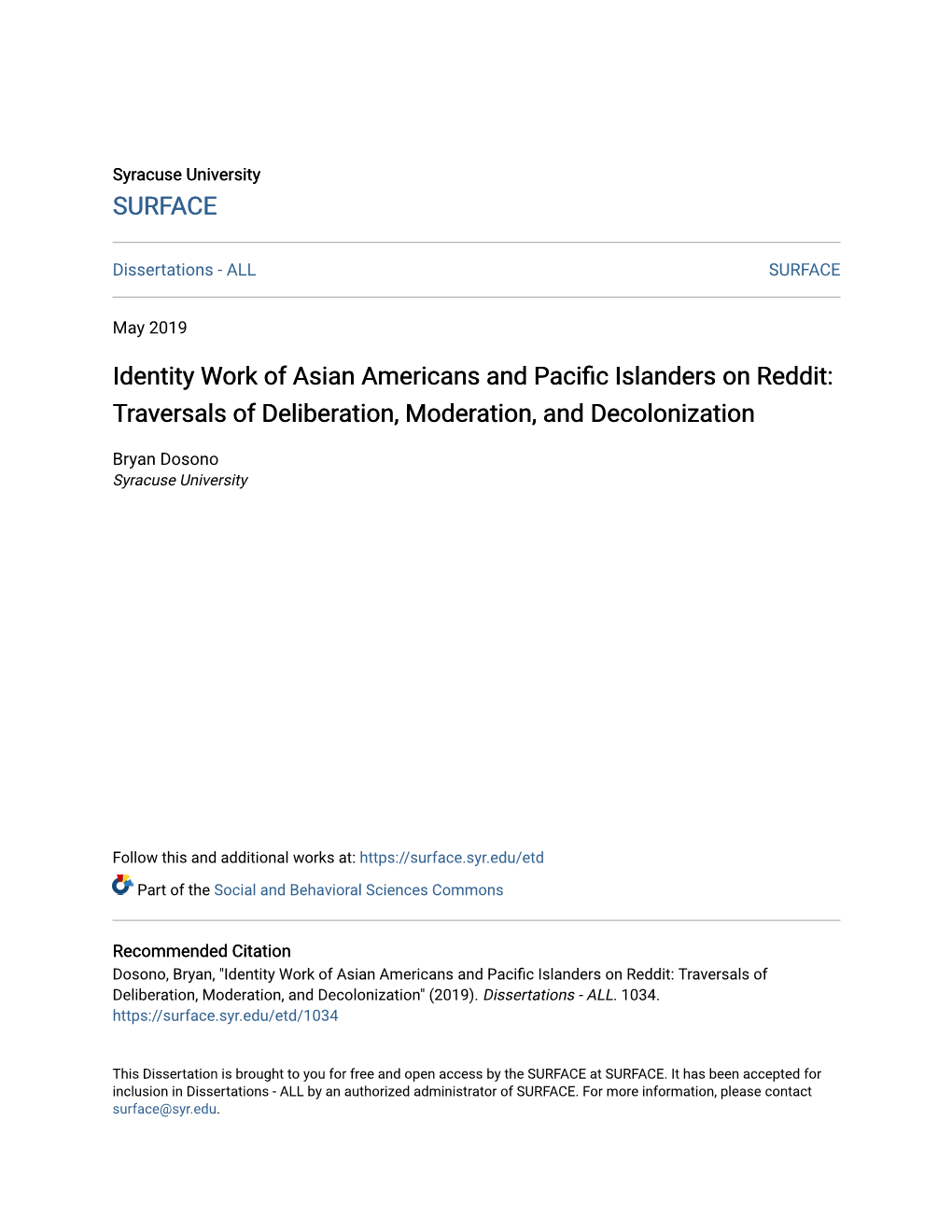 Identity Work of Asian Americans and Pacific Islanders on Reddit: Traversals of Deliberation, Moderation, and Decolonization