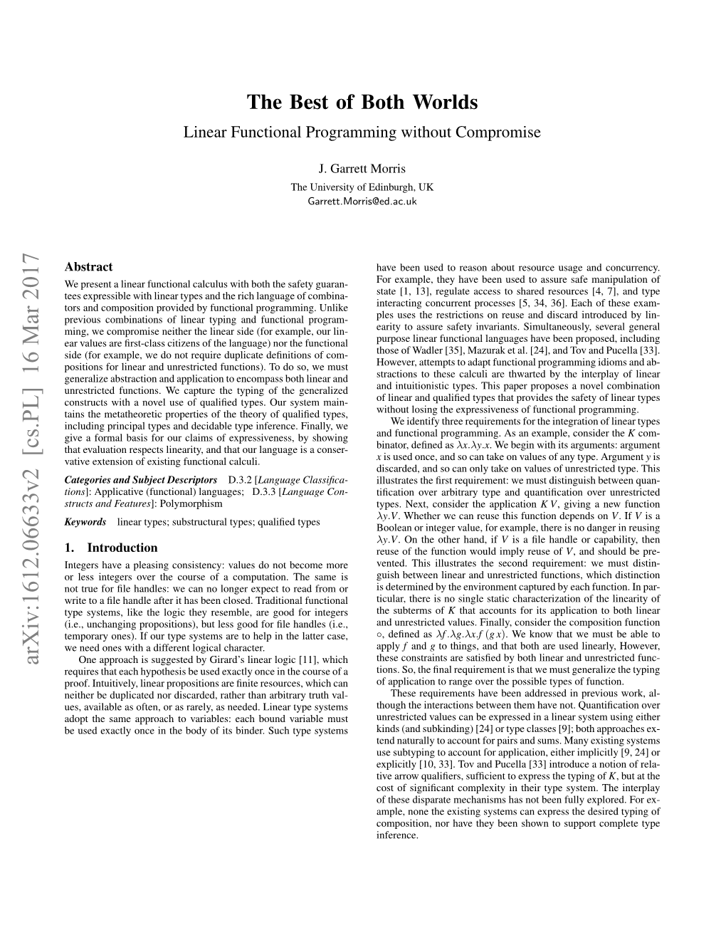 Linear Functional Programming Without Compromise