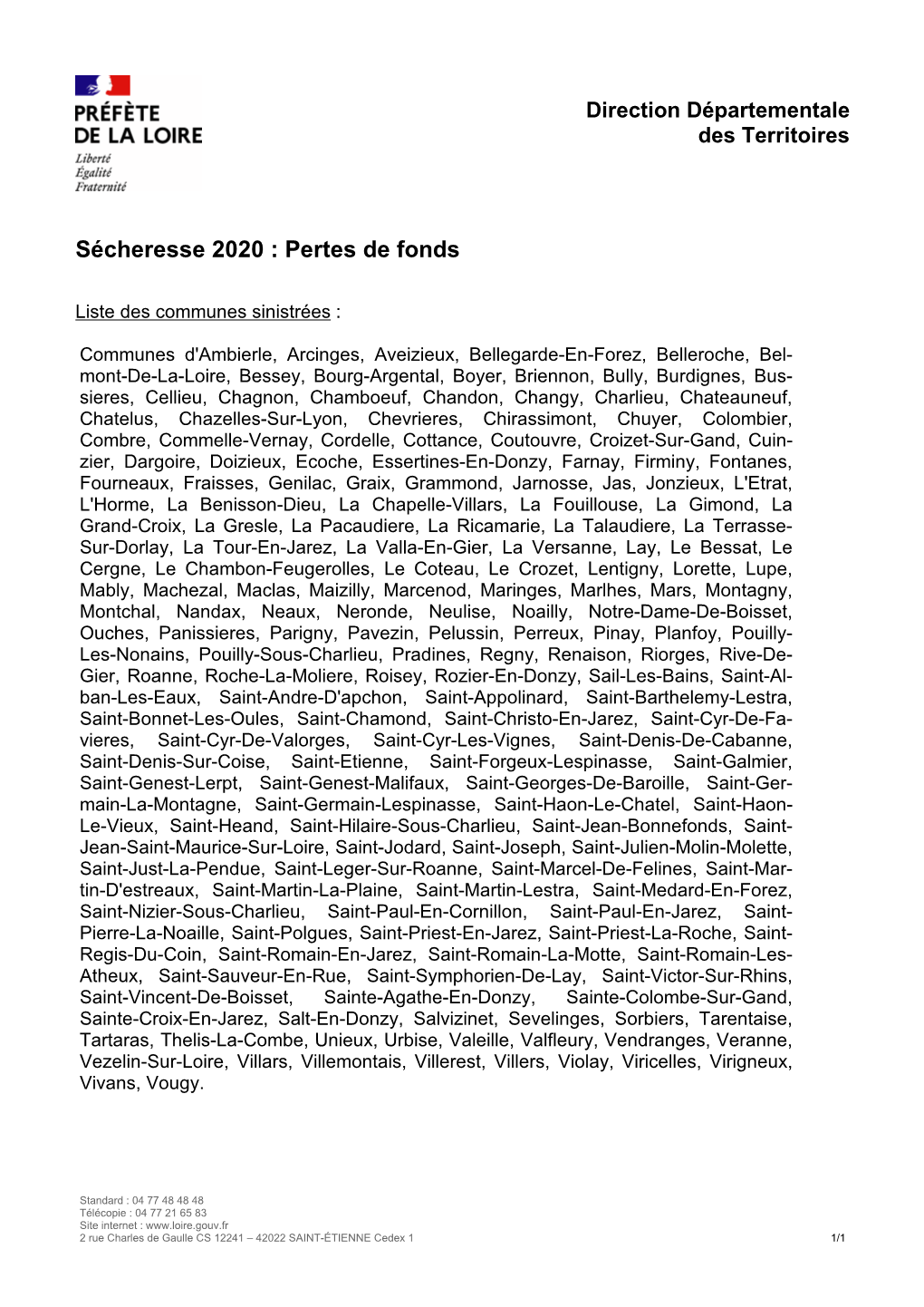 Sécheresse 2020 : Pertes De Fonds