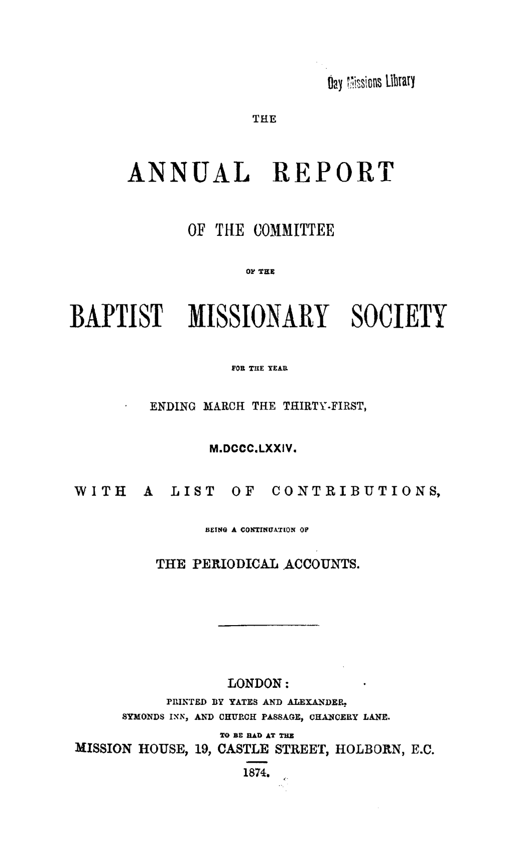 Baptist Missionary Society