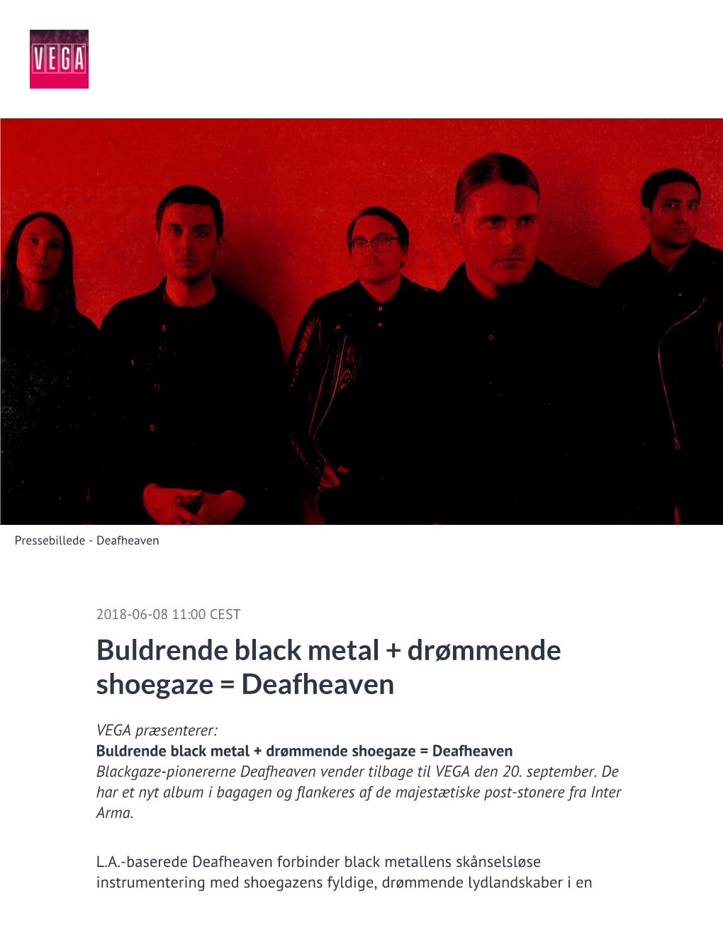 Buldrende Black Metal + Drømmende Shoegaze = Deafheaven