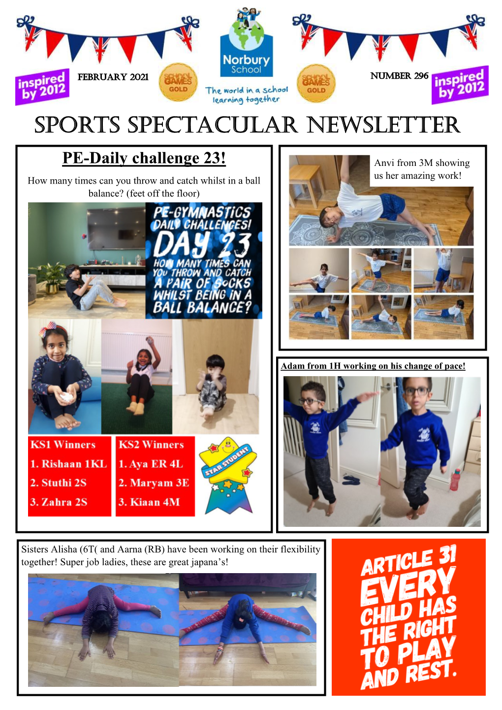 Norbury Sports Newsletter