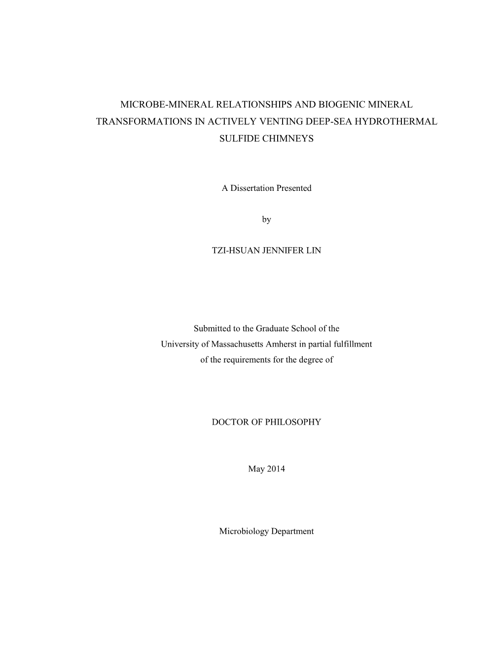 Microbe-Mineral Relationships and Biogenic Mineral Transformations in Actively Venting Deep-Sea Hydrothermal Sulfide Chimneys