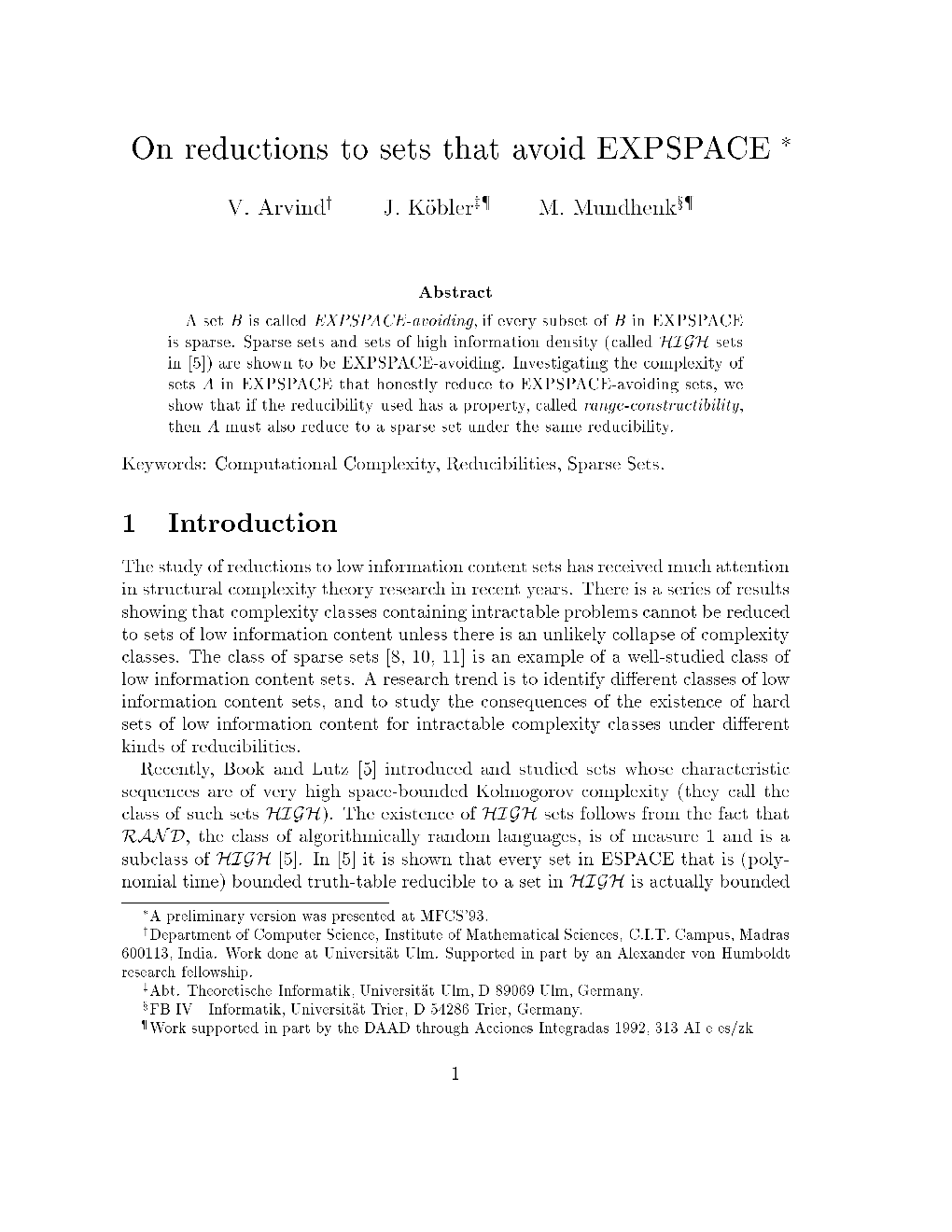 On Reductions to Sets That Avoid EXPSPACE