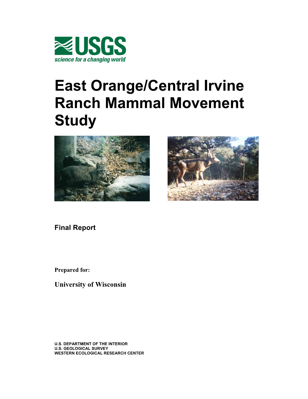 East Orange/Central Irvine Ranch Mammal Movement Study