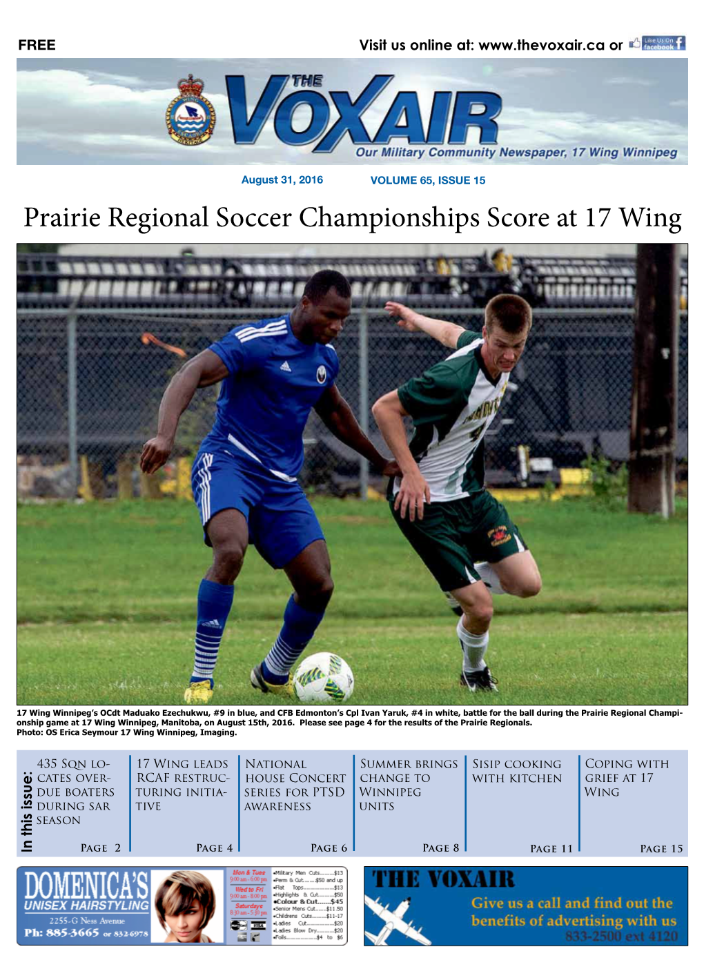 Prairie Regional Soccer Championships Score at 17 Wing