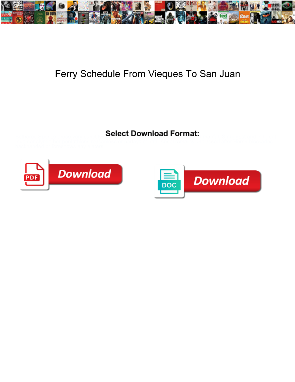 Ferry Schedule from Vieques to San Juan